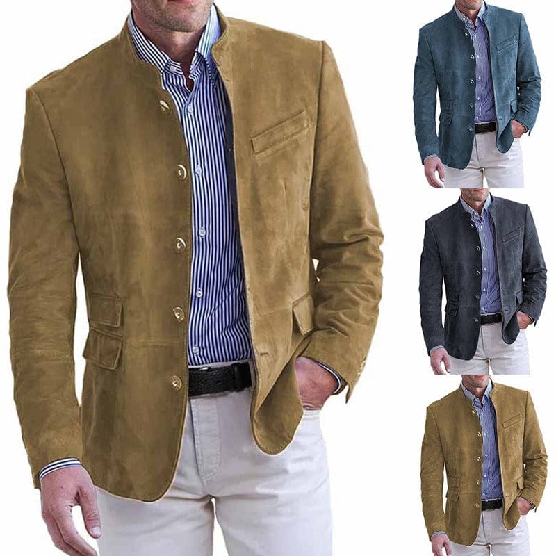 MAISON VALÉRIE | Blazer à col montant pour homme