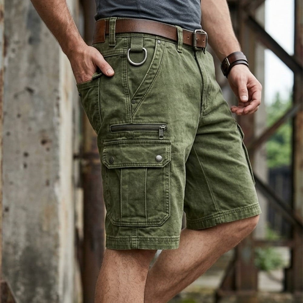 MAISON VALÉRIE | Short cargo en jean pour hommes