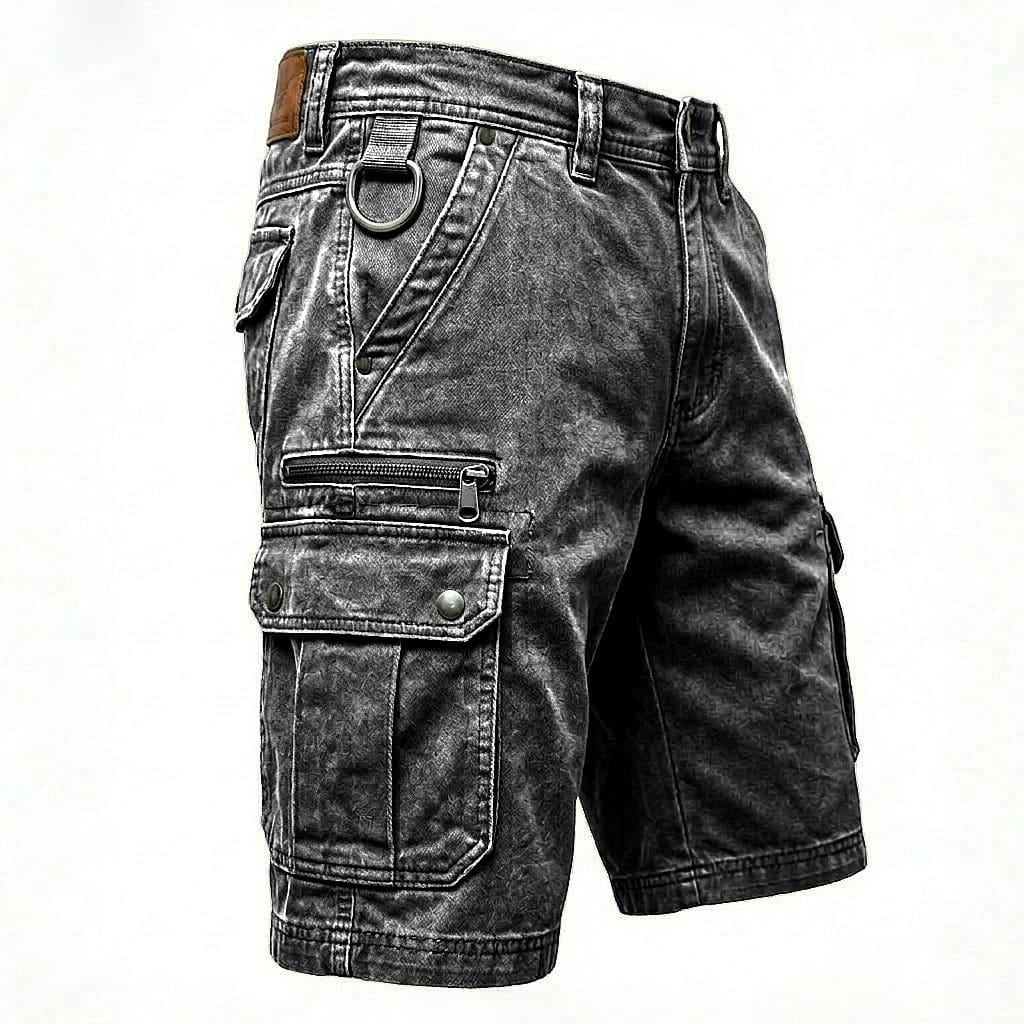 MAISON VALÉRIE | Short cargo en jean pour hommes