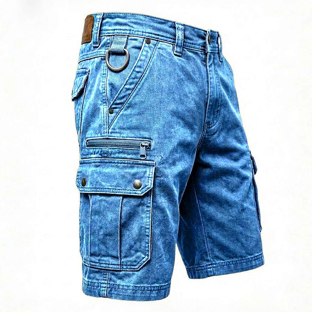 MAISON VALÉRIE | Short cargo en jean pour hommes