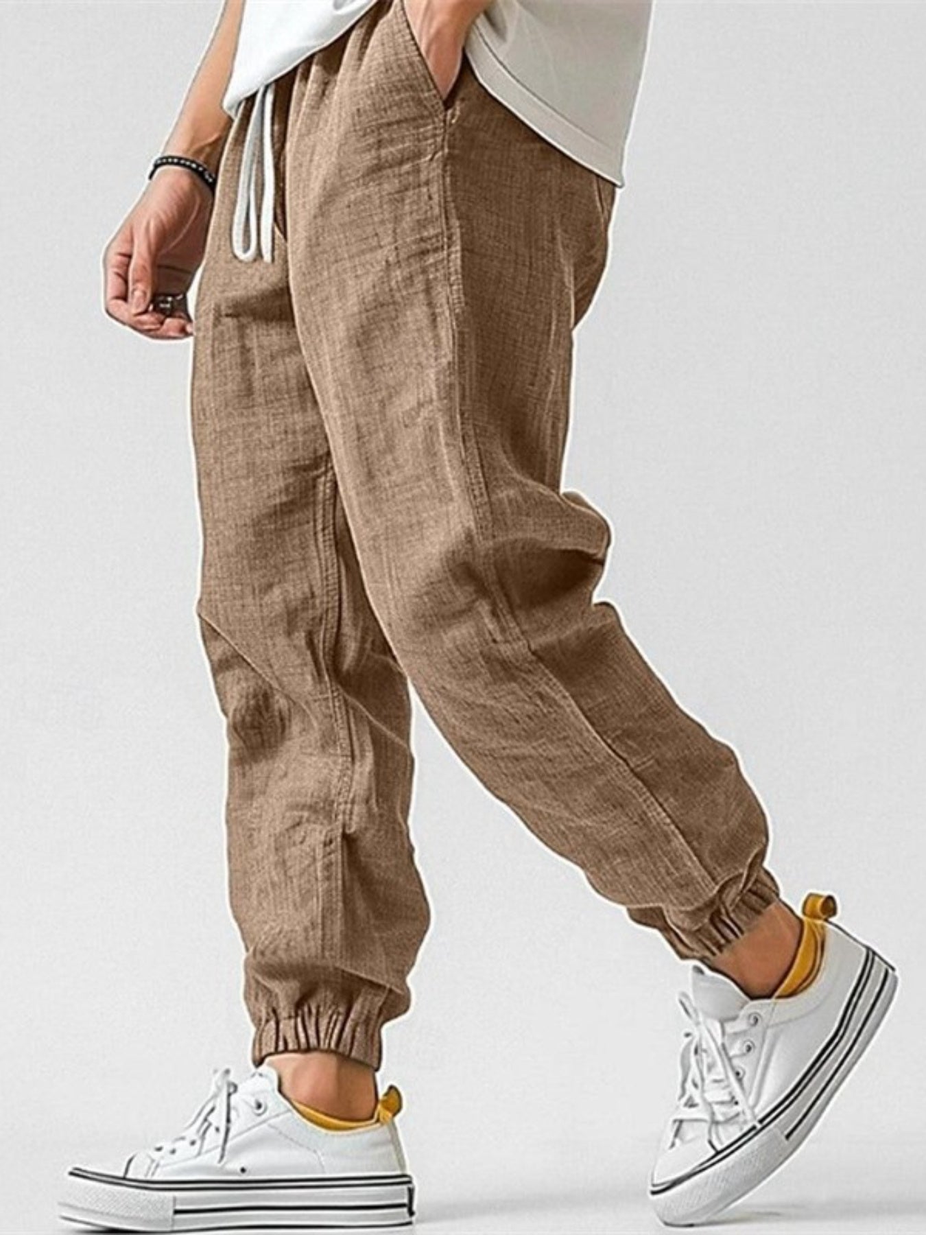 MAISON VALÉRIE | Joggers en lin pour hommes