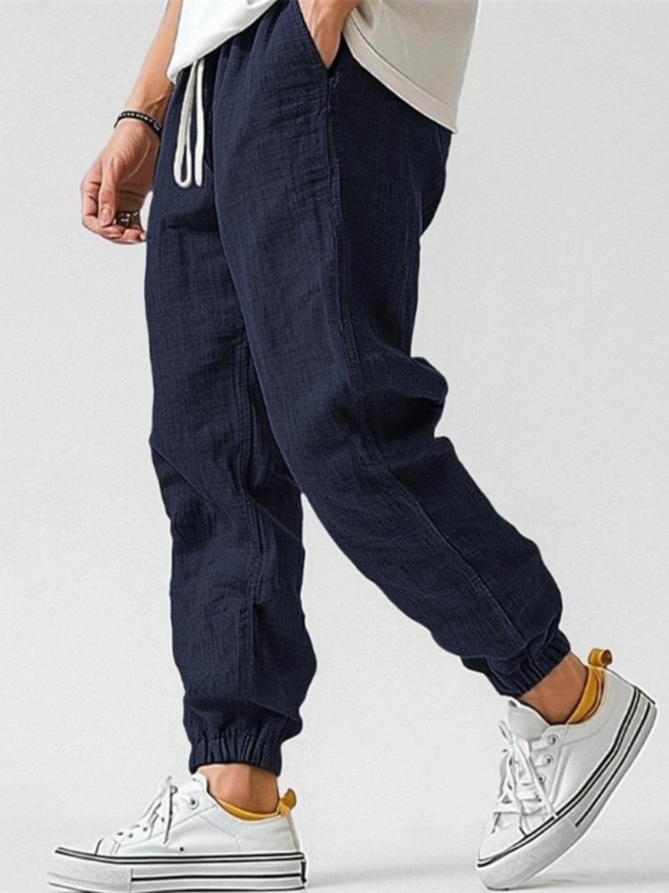 MAISON VALÉRIE | Joggers en lin pour hommes