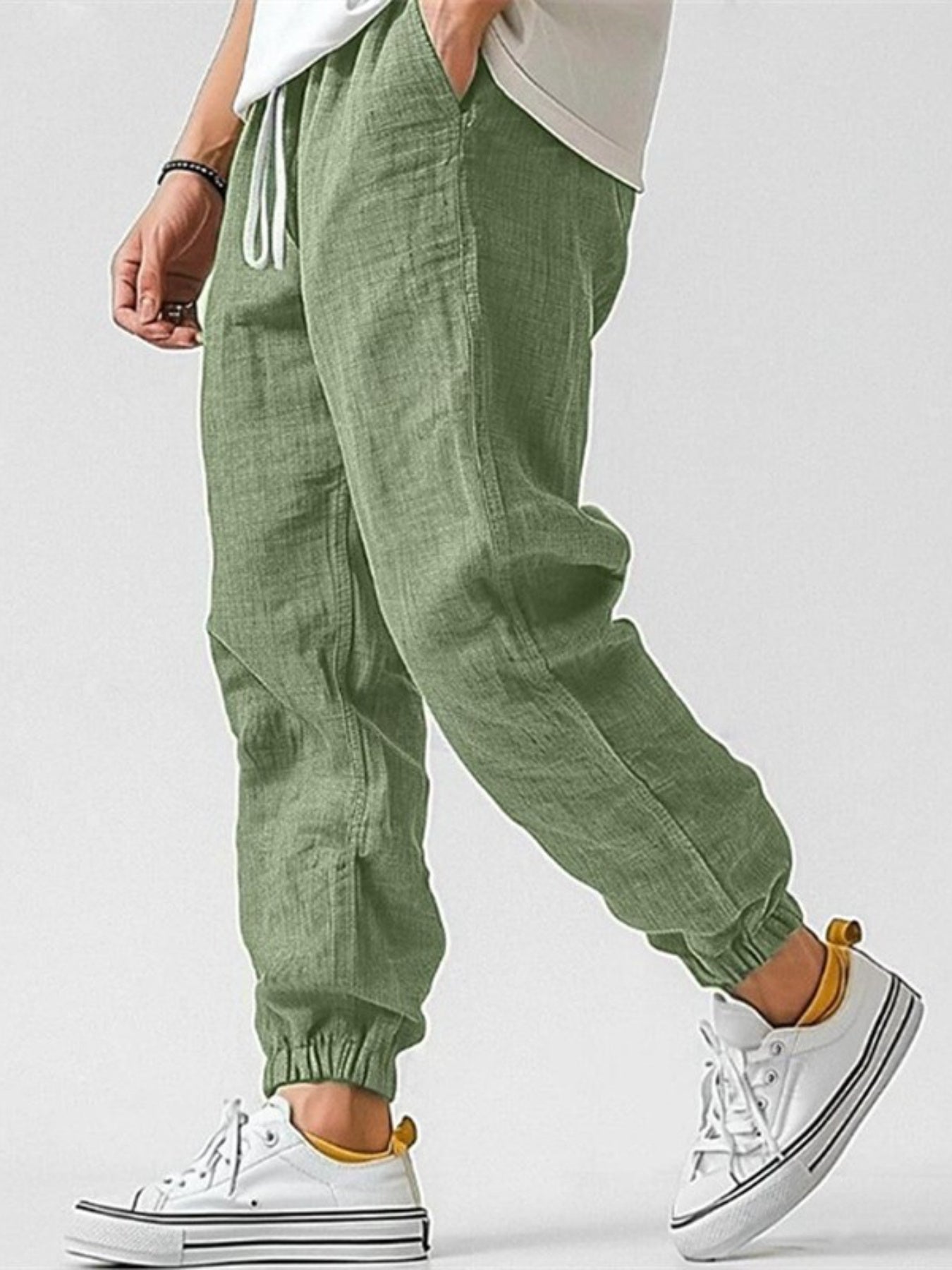 MAISON VALÉRIE | Joggers en lin pour hommes