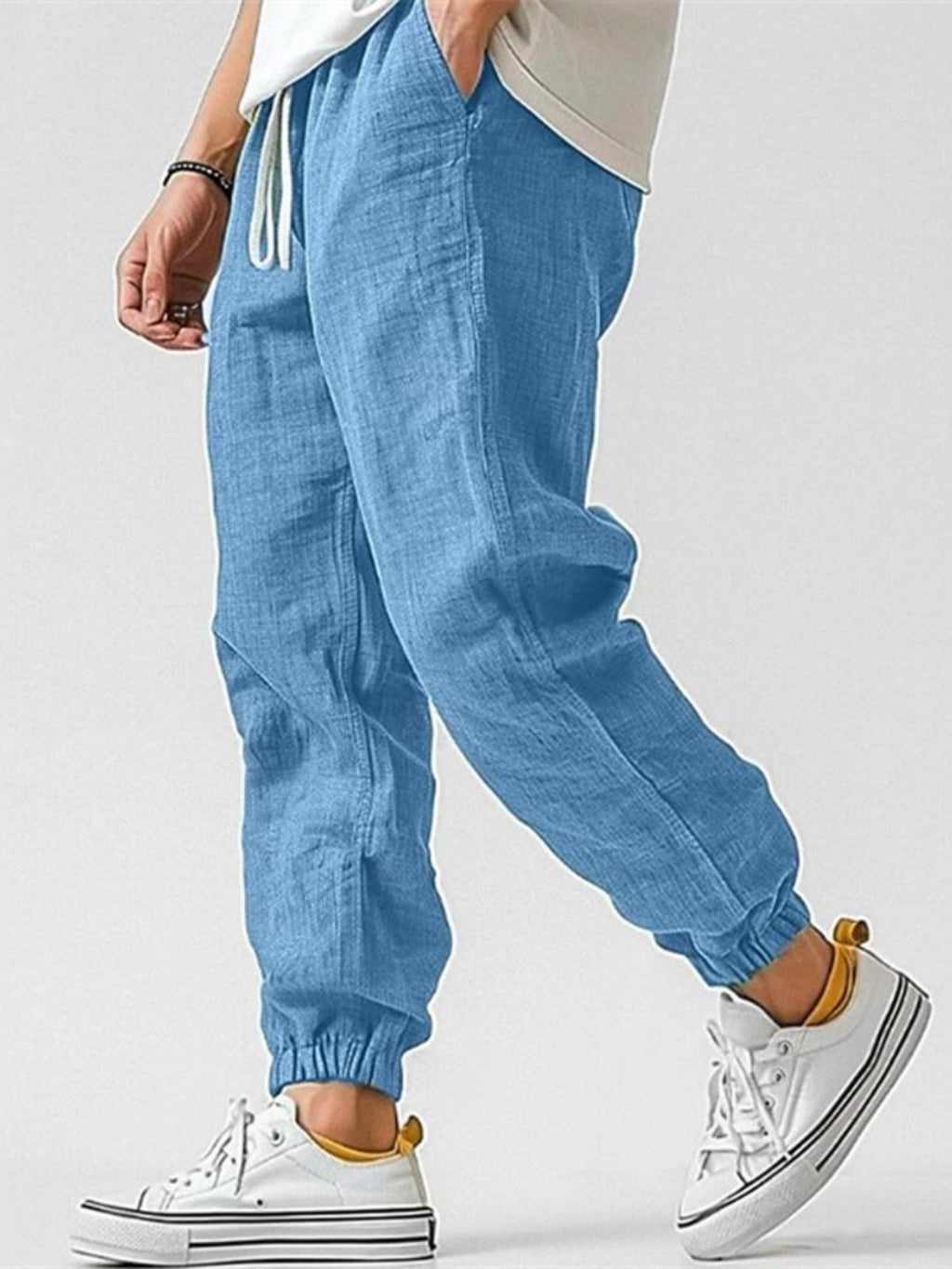 MAISON VALÉRIE | Joggers en lin pour hommes