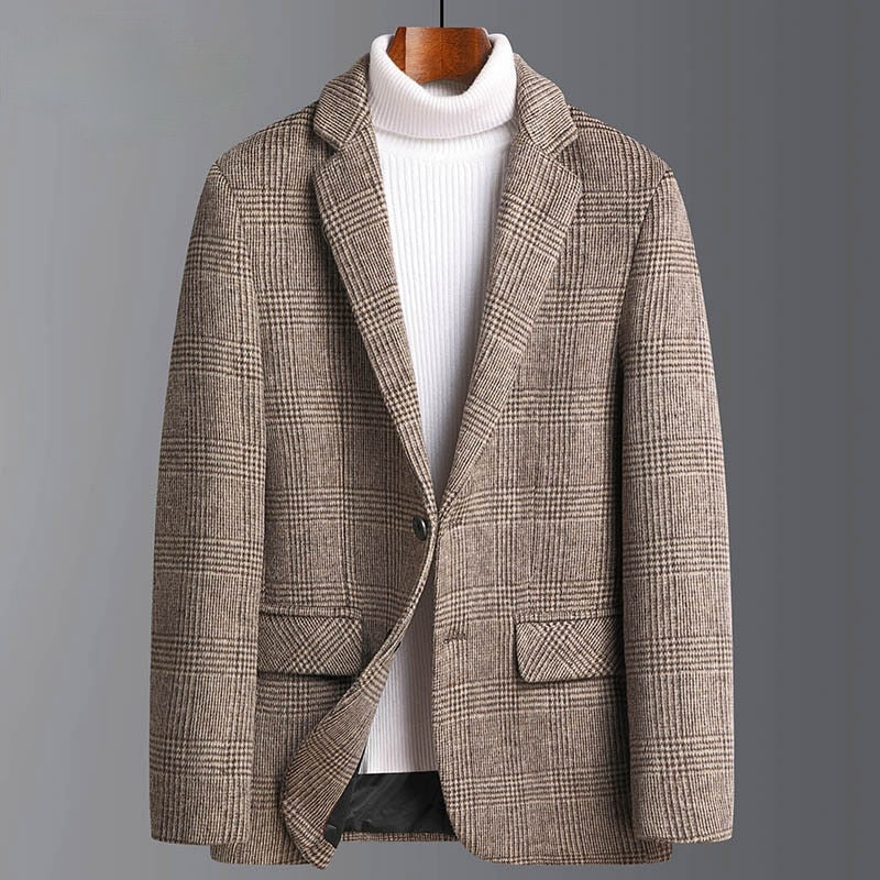 MAISON VALÉRIE | Alban | veste à carreaux en mélange de laine