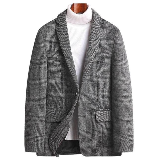 MAISON VALÉRIE | Alban | veste à carreaux en mélange de laine