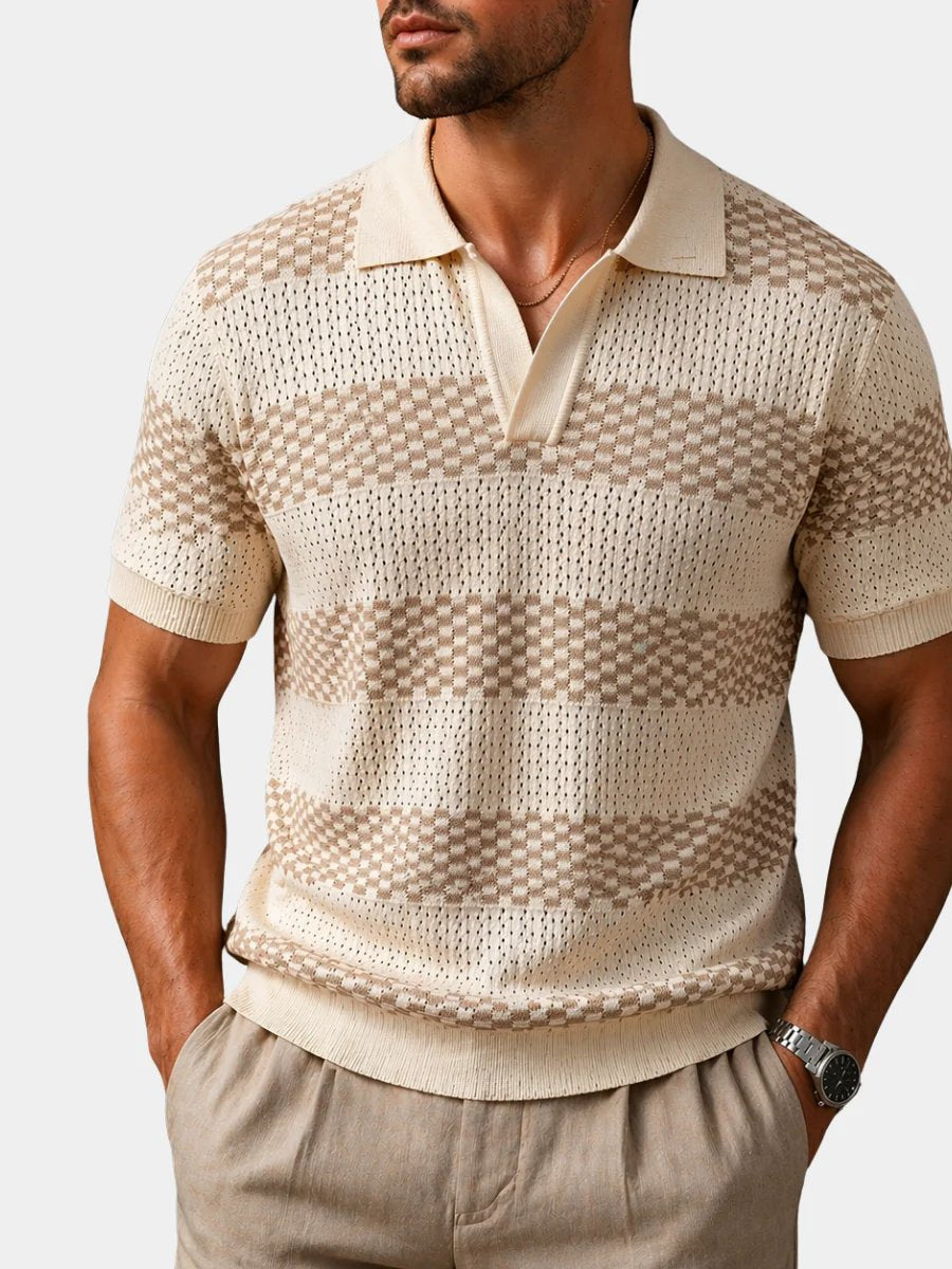 MAISON VALÉRIE | Chemise à rayures et col ouvert pour hommes