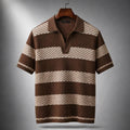 MAISON VALÉRIE | Chemise à rayures et col ouvert pour hommes