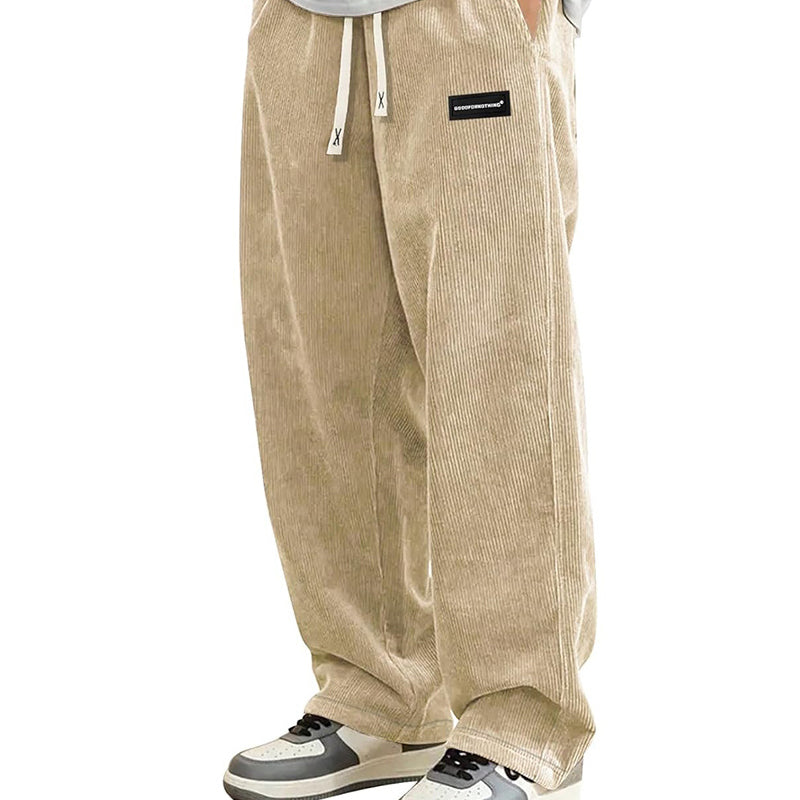 MAISON VALÉRIE | Pantalons en corduroy à taille élastique pour hommes