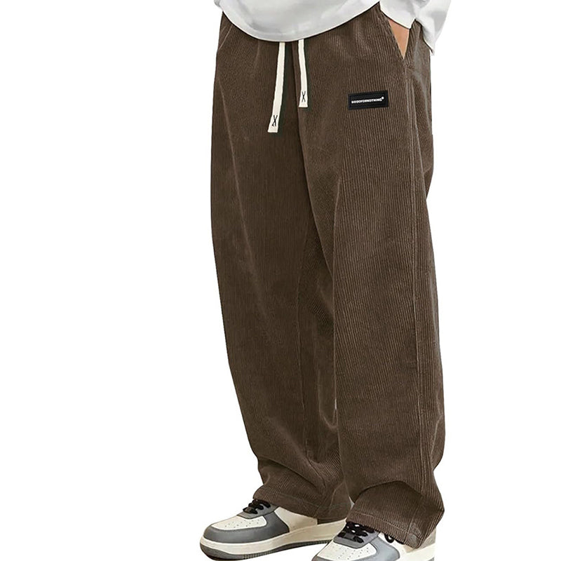 MAISON VALÉRIE | Pantalons en corduroy à taille élastique pour hommes