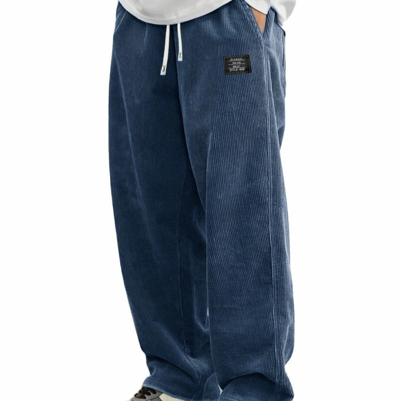 MAISON VALÉRIE | Pantalons en corduroy à taille élastique pour hommes