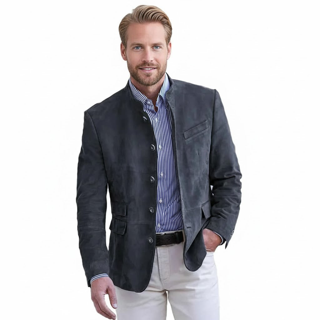 MAISON VALÉRIE | Blazer en suédine pour homme