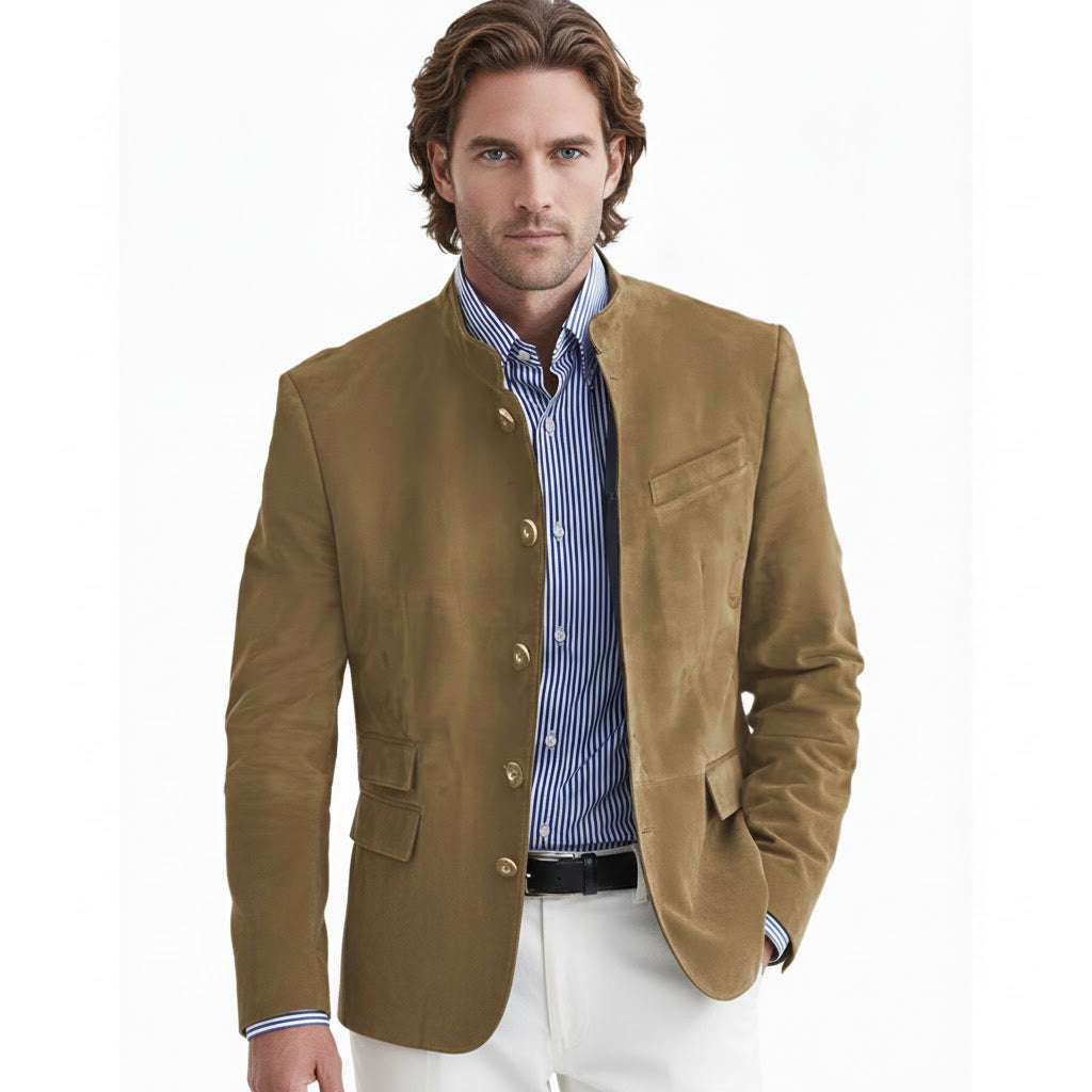 MAISON VALÉRIE | Blazer en suédine pour homme