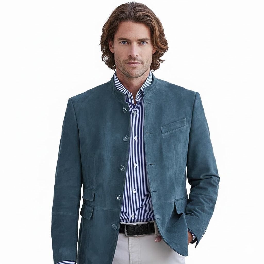MAISON VALÉRIE | Blazer en suédine pour homme