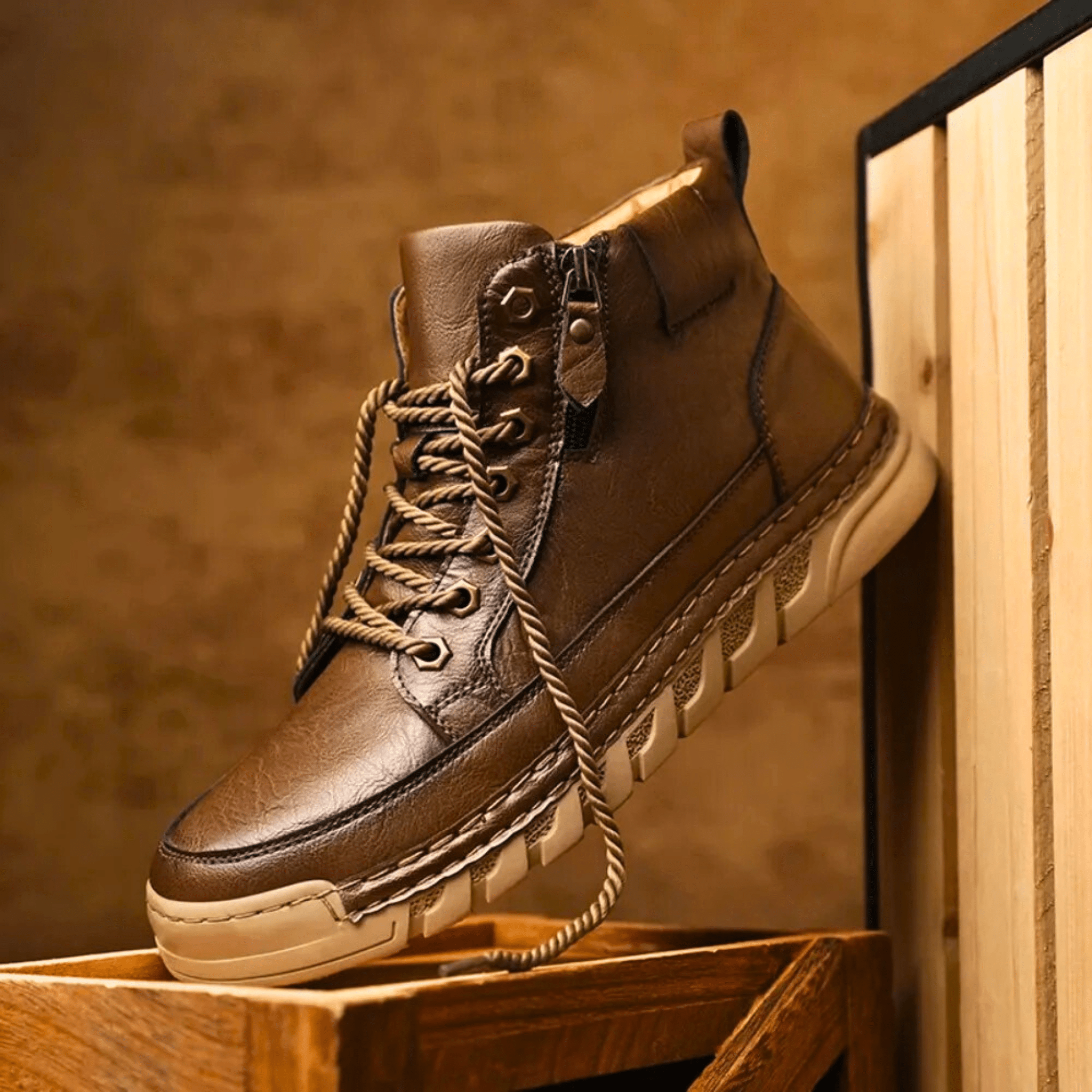 Bottes en cuir pour homme