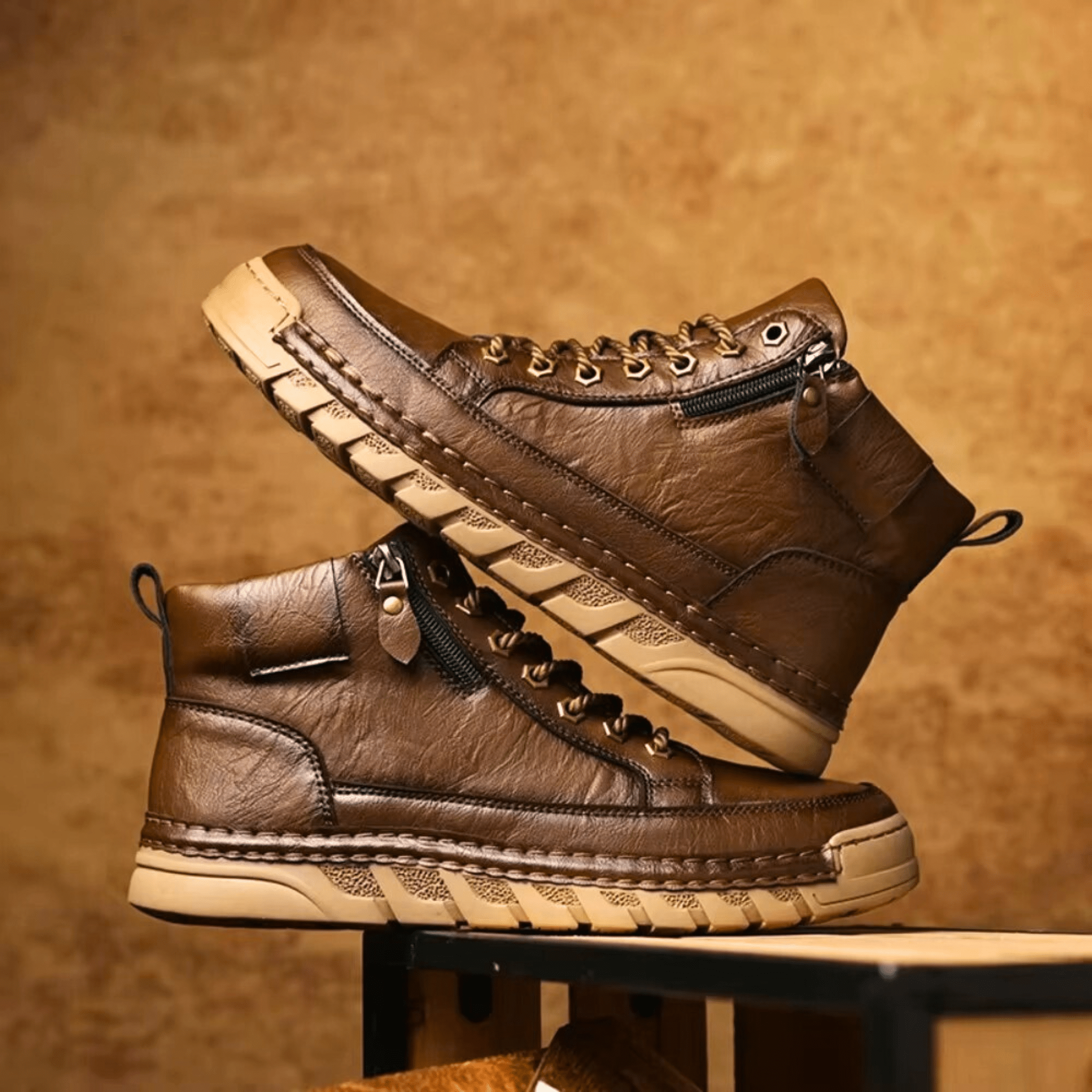 Bottes en cuir pour homme