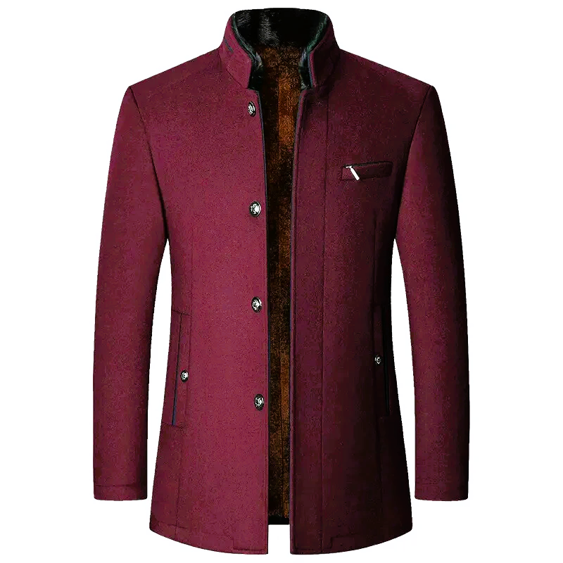 Manteau en mélange de laine pour homme